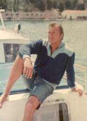 Lex on his yacht (from Arild Rafalzik's biography)