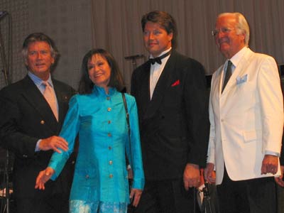 Pierre Brice, Marie Versini, Christopher Barker und Martin Böttcher beim Konzert in Luzern