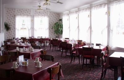 view into the restaurant